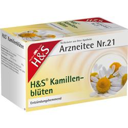 Packung mit H&S Kamillenblüten-Tee, entzündungshemmend.