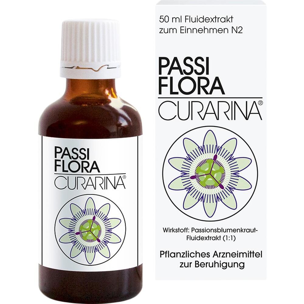 Braune Flasche und Schachtel mit pflanzlichem Beruhigungsmittel.