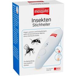 Eine Verpackung mit einem Gerät zur Linderung von Insektenstichen ohne Chemie.