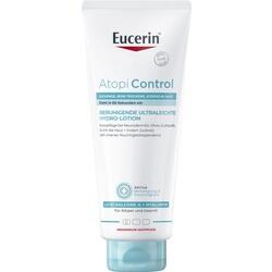 Eine Tube Eucerin AtopiControl Hydro-Lotion für trockene Haut.